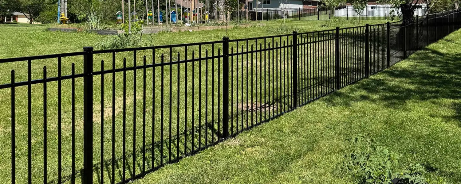 Aluminum fence st louis missouri fence company banner