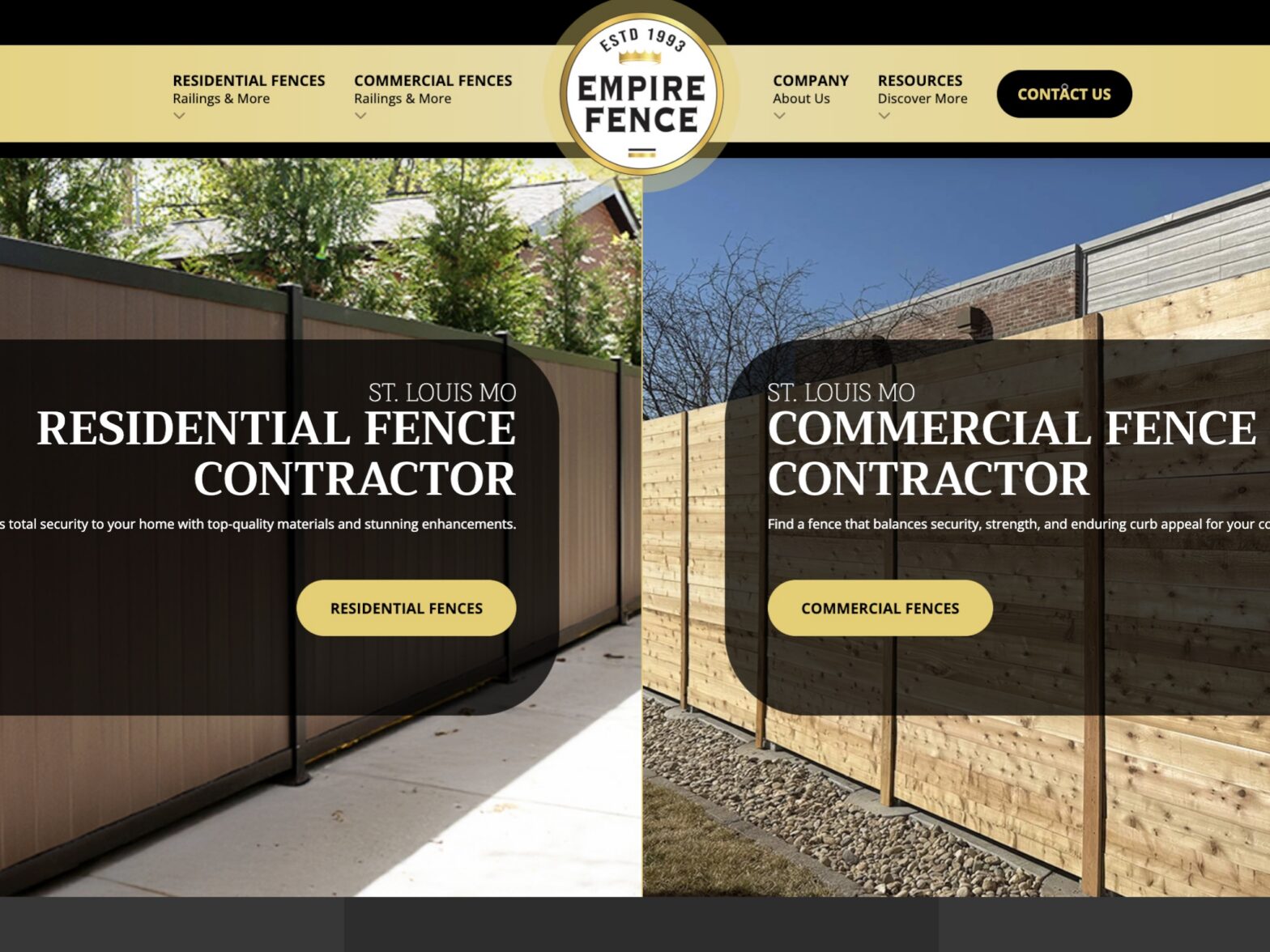 Photo of a St. Louis Missouri fence company