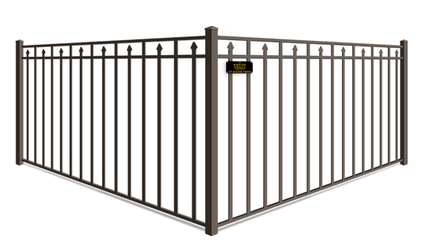 Alternating Extended Pickets aluminum fence company in St. Louis MO