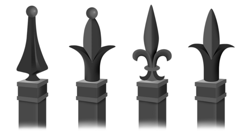 Aluminum fence finials in St. Louis MO