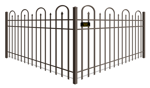 Looped Picket aluminum fence company in St. Louis MO