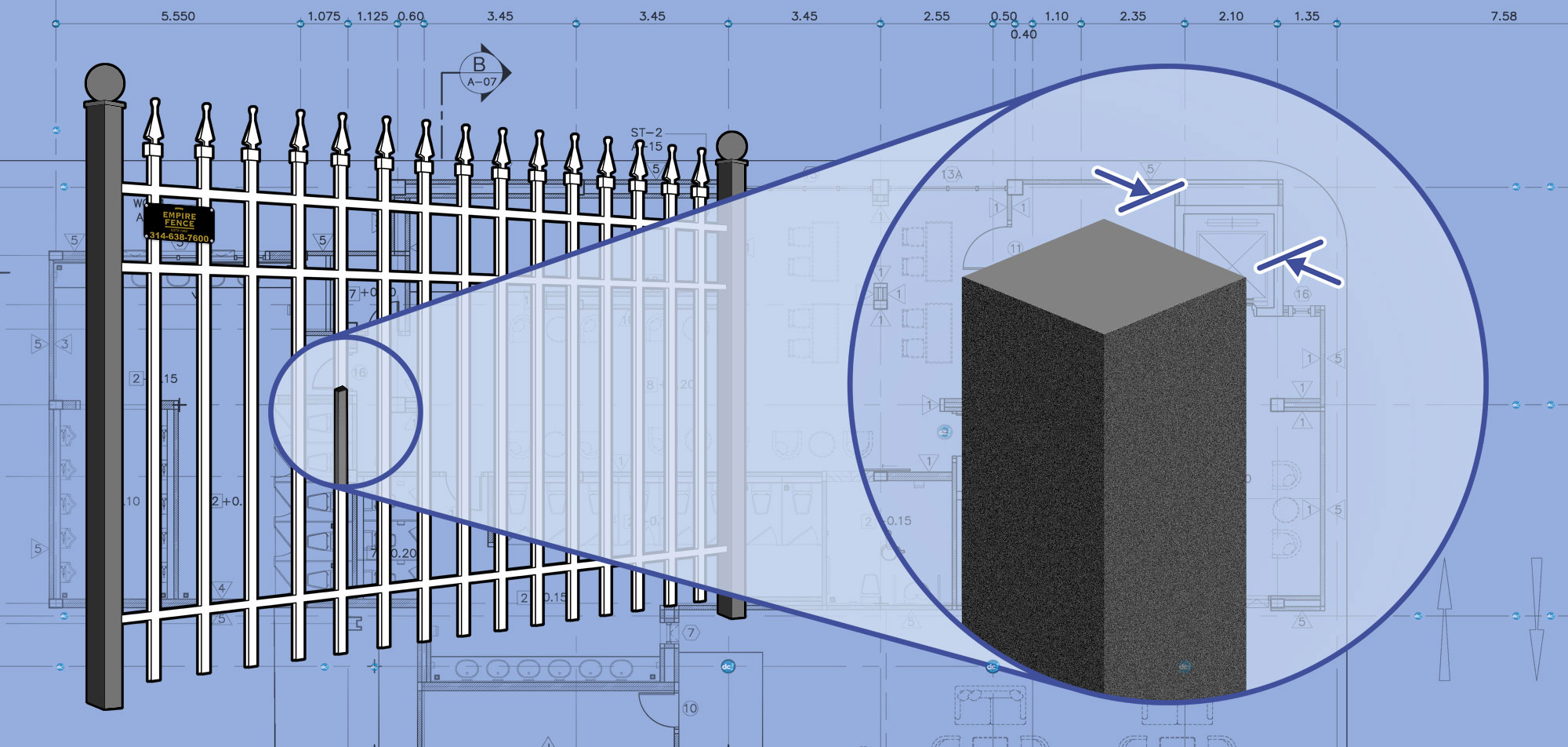 St. Louis MO Commercial Metal fence Pickets installation company