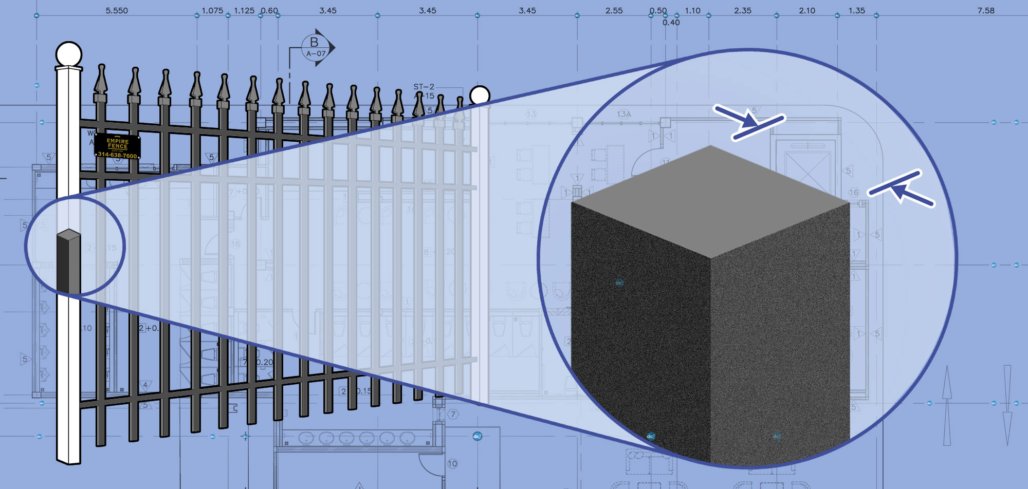 St. Louis MO Commercial Metal fence Posts installation company