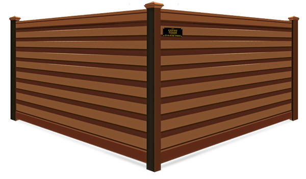 Saddle Horizontal Privacy Trex fence company in St. Louis MO