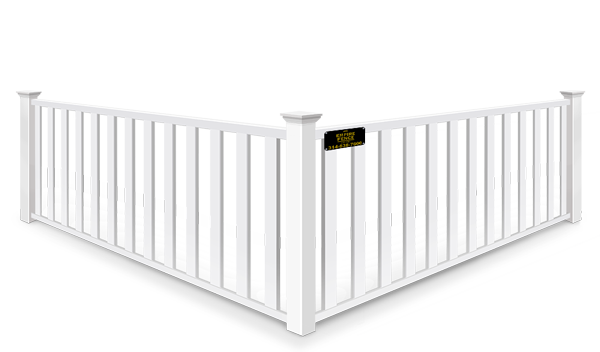 2 Rail Closed Picket vinyl fence contractor in St. Louis MO