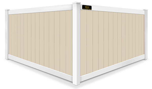 2 Tone Full Privacy vinyl fence contractor in St. Louis MO