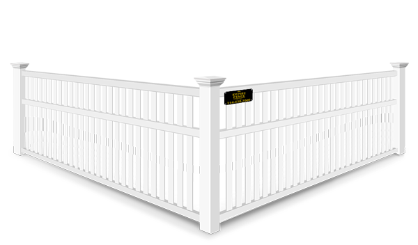 3 Rail Closed Picket vinyl fence contractor in St. Louis MO