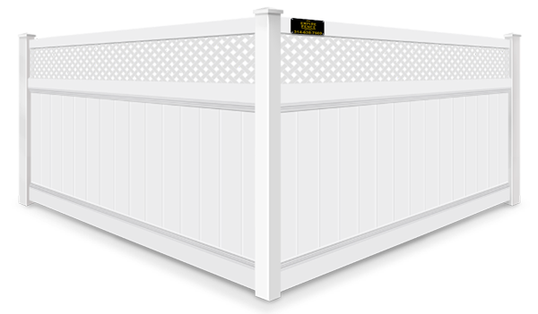 Decorative Lattice Top vinyl fence contractor in St. Louis MO