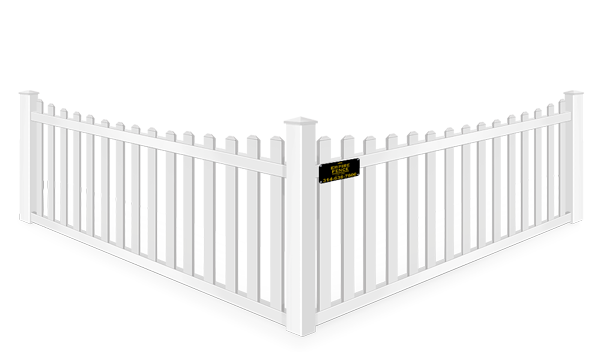 Scalloped Picket vinyl fence contractor in St. Louis MO
