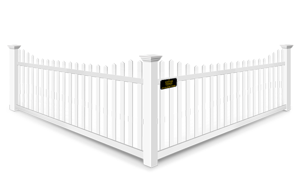 Stepped Picket vinyl fence contractor in St. Louis MO