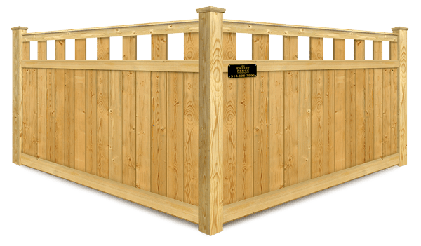 Extended Alternating Pickets wood fence company in St. Louis MO