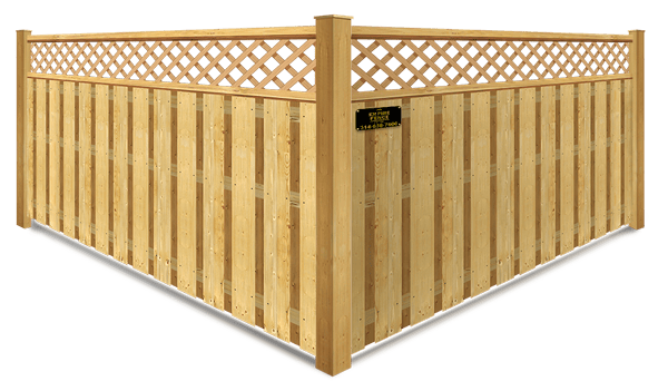 Lattice Top wood fence company in St. Louis MO