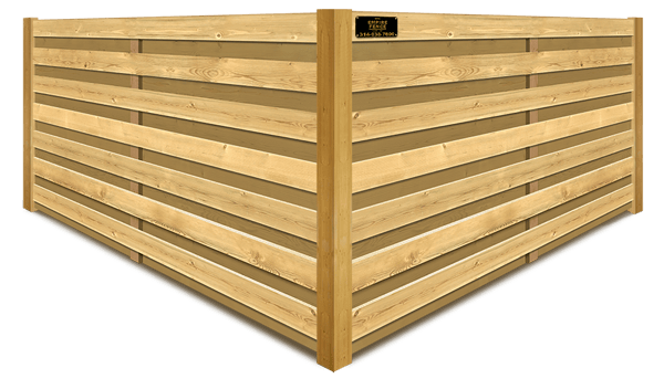 Horizontal Shadowbox wood fence company in St. Louis MO