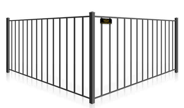 2 Rail Ornamental Steel fence company in St. Louis MO
