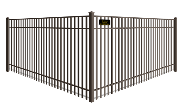Double Picket Flat Top Commercial Metal fence company in St. Louis MO