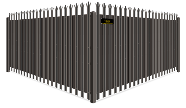 Trident Security With Privacy Slat Commercial Metal fence company in St. Louis MO